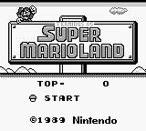 Super Mario (série): Super Mario Land - Capture 1