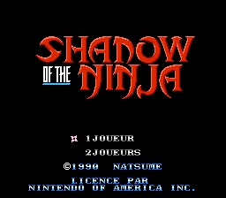 Shadow of the Ninja (série) - Capture 1